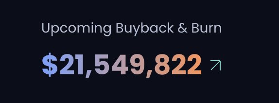 A dark graphic displays the text "Upcoming Buyback & Burn" above a figure of $21,549,822 with an upward trending arrow, illustrating JustLend DAO's ongoing token burn initiative to strengthen JST tokenomics.
