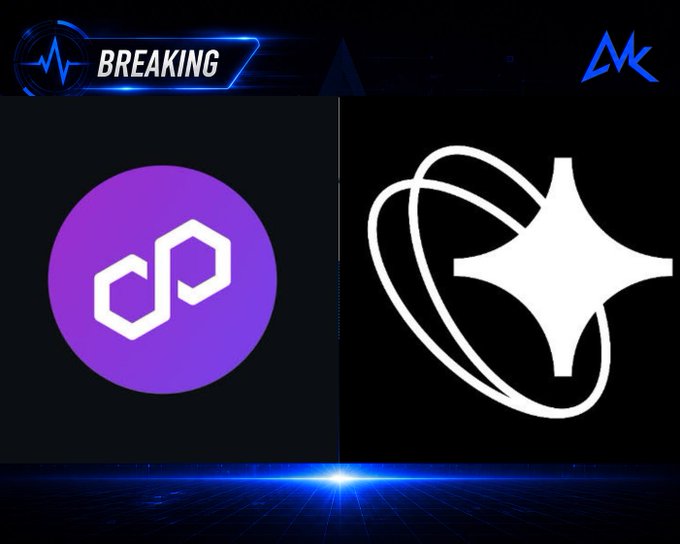 The image displays a breaking news graphic featuring the purple Polygon (POL) logo alongside Mercuryo's white star logo, visually representing the announcement that Mercuryo has reported a 65% year-over-year increase in Polygon on-ramp volume, with stablecoins now comprising 94% of that activity.