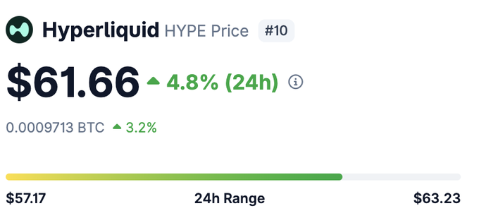 The image features a chart with two bars - one labeled $HYPE and the other labeled $HYPE Price (with the price represented as a percentage). The bar representing the currency symbolizes the price of hyped-up or pumped cryptocurrency, while the actual number associated with it shows the current price. The chart emphasizes the upward trend in the value of hyped-up Bitcoin over time, and mentions how it's one of the best performing coins at its top 100 positions on a marketplace based on trading volume.