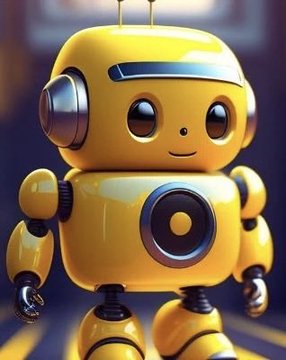 A yellow cartoon robot with large eyes and a circular chest emblem stands looking slightly downcast, visually symbolizing a crushed or defeated trader. The image humorously illustrates the post about trader "UNIPCS" being down $10 million this week.