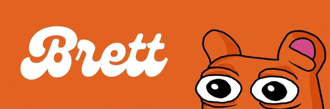 urn of orange and white cartoon character "Brett" with big eyes, pink nose, and a pink ear tag.