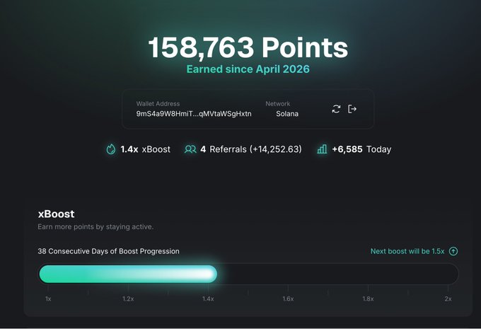 The image shows a computer screen displaying a list of points earned by participating in an online booster program, along with information about the program's progress. The points are represented as numbers, and there is also text that provides details about the program. The focus on what is in the image suggests that it might be related to a post or discussion about the booster program, possibly discussing its benefits or sharing personal experiences.