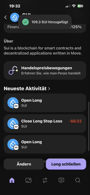 The image shows an iPhone screen with various options displayed, including a list of apps and their descriptions. The main focus of the image is a message that reads "Hab leider mein $sui Long verkackt Ich mache erstmal mit weniger weiter musste 2.15 Sol auszahlen für Krankenhaus für meine Mutter". This text appears to be in German, and it is located near the bottom of the image. The rest of the screen features more app options and descriptions, but this particular message stands out as the most prominent feature on the iPhone screen.