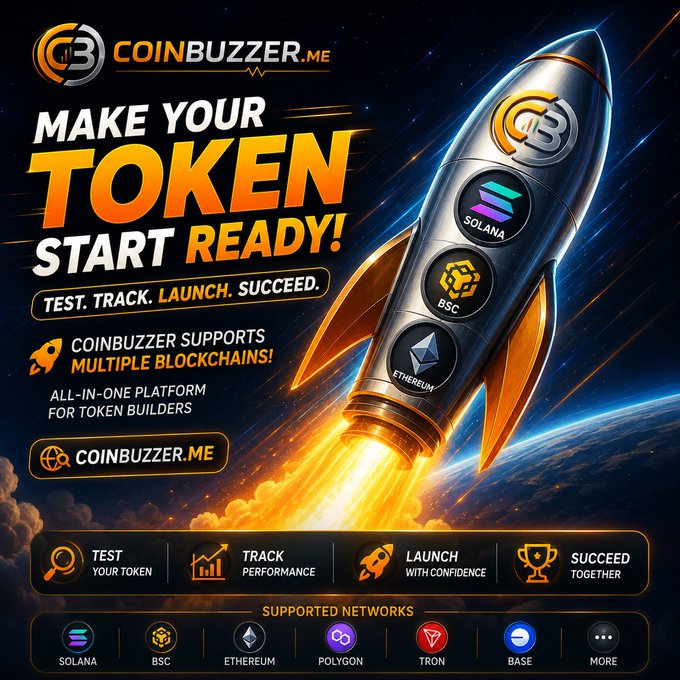 The image features a rocket ship, which appears to be a Bitcoin-themed rocket. The rocket has multiple buttons and symbols representing different aspects of cryptocurrency, such as Bitcoin, Ethereum, and Solana. The text above the rocket reads "Make Your Own tokens Start Ready!", indicating that users can create their own tokens for various projects or ICOs (Initial Coin Offerings). The image also includes a website address, "www.coinbuzzerme.com", which is likely where users can learn more about creating and launching their own token projects using the CoinBuzzer platform.