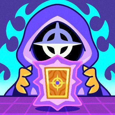 A hooded, mysterious character with a glowing eye emblem holds a glowing card with a sun-like symbol, evoking the mystical and collectible feel of today's NFT mints on Solana and Robinhood. The image captures the magical, otherworldly vibe of the Everdraw RPG and Cyberhood NFT projects mentioned in the post.