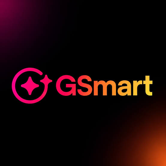 The image displays the "GSmart" logo featuring a stylized star icon in a pink-to-orange gradient against a dark background, though it doesn't directly relate to the Ripple AI treasury announcement being discussed.