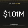 Dark-themed digital interface displaying 'Total Pool Volume $1.01M' with a small note reading 'Participation is invite only' beneath.