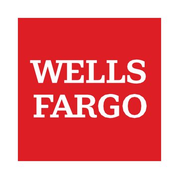 The image shows the Wells Fargo logo, featuring the company name in white text on a red background. The logo visually represents the Wells Fargo brand referenced in the post about the bank's upcoming launch of tokenized deposits with round-the-clock dollar-to-pound transfers on its own blockchain.