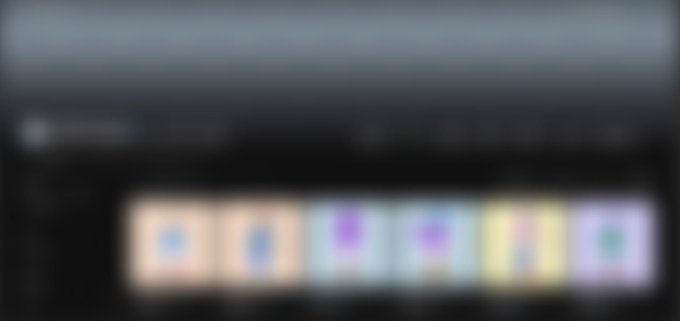 A heavily blurred screenshot showing what appears to be a row of icons or character portraits along the bottom.