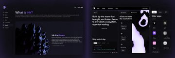 A dark, futuristic digital interface displays several panels with the text 'WM2' and 'DNA Nanocage'. The screens feature purple highlights and text discussing 'sequencing, mapping, and identification of structural variants'.