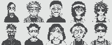 The image features a collection of nine different faces drawn in black and white, each with unique facial expressions. The faces are arranged in a row or column, creating an interesting visual effect that draws attention to their individual characteristics. The text "10x Normie Sweep! #284v7, #464a, #821b, #584c, #18, #281d, #3251, #840, #671f, #792f" is present in the image, which may be related to a social media post or an advertisement. The faces are described as "very cute", indicating that they have been intentionally drawn with a focus on their facial features and expressions.