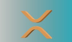 The orange XRP (Ripple) cryptocurrency logo against a teal background.