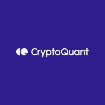CryptoQuant logo displayed in white text on a solid dark blue/purple background.