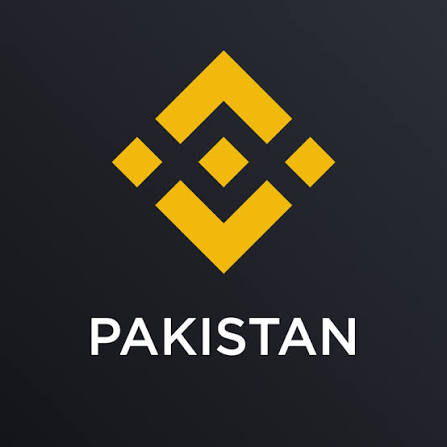 A logo featuring a yellow geometric design made of squares, positioned above the word "PAKISTAN" in white text on a black background.