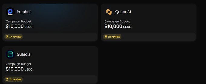 No, I haven't been approved for any of these projects on @wallchain's campaigns as they are currently under review by multiple people, including you!