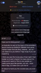 The image displays an Instagram Story post from "Kai" with the prompt "Add to Contacts," showing the date August 29 and a message stating the user's SIM is locked because they exceeded the limit of free message quota, despite having an unlimited plan.