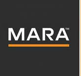 The image shows the MARA (Marathon Digital Holdings) logo, a Bitcoin mining company. It connects to the post's claim that MARA sold 200 Bitcoin recently, highlighting the irony of mining companies dumping significant amounts of Bitcoin while its price remains around $64K.
