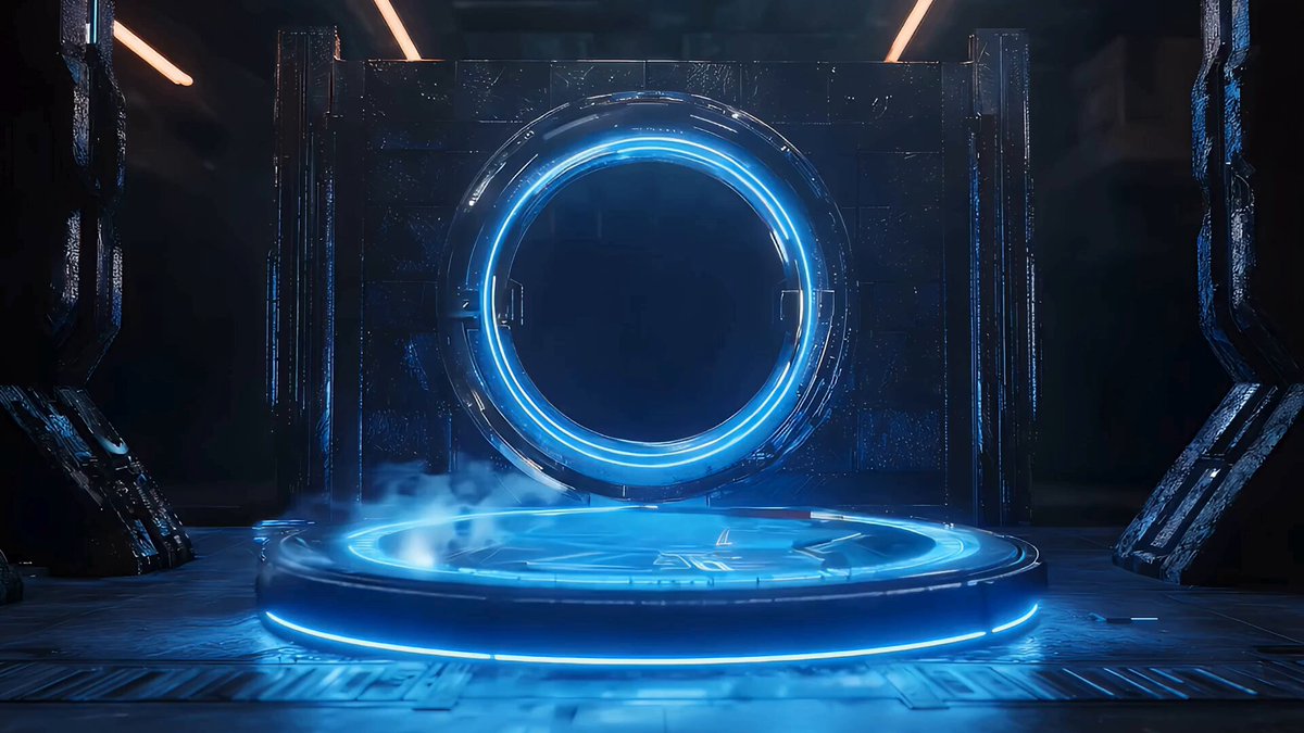 The image features a futuristic scene with a large circular object that appears to be a portal or entrance to another dimension. The object has a blue hue and is surrounded by various technological elements, such as wires and cables, suggesting an advanced and interconnected environment. The caption provided seems unrelated to the image itself and could be a part of a promotional campaign for cryptocurrency cards or a discussion about the nature of digital currency.