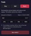 A burnt trade receipt shows the sale of $10.13 worth of $LUNA at market price through Rabby Wallet, marking a small "liftoff" transaction toward the Moon in support of the post's theme of climbing toward LUNA.