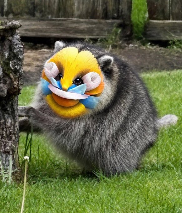 A vibrantly colored mandrill monkey with a striking rainbow-hued face sits on green grass, seemingly glaring at the viewer with an expression of mock indignation. The image perfectly captures the "this is unacceptable" energy of the post, as the monkey appears ready to unleash an angry retort at whoever has been treating LMAO like their personal ATM by rotating between LMAO and jimothy trades.