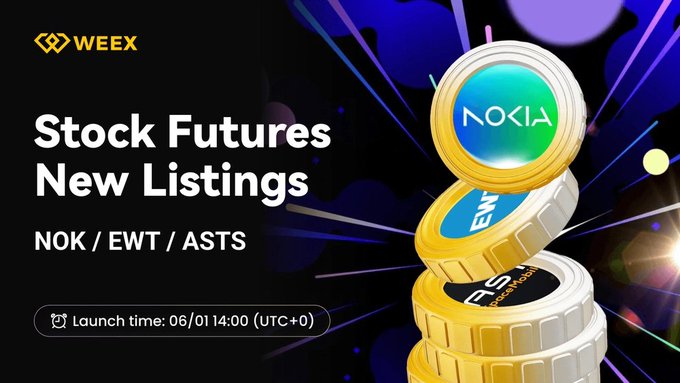 The image features a poster for an event related to stock trading, with a focus on NOK USDT trading pairs. The poster includes text that reads "New Listings" and "Nok / EWT / ATS", indicating that there are new listing opportunities available in the stock market. The poster also displays a stack of gold coins, symbolizing the value of these trading pairs.