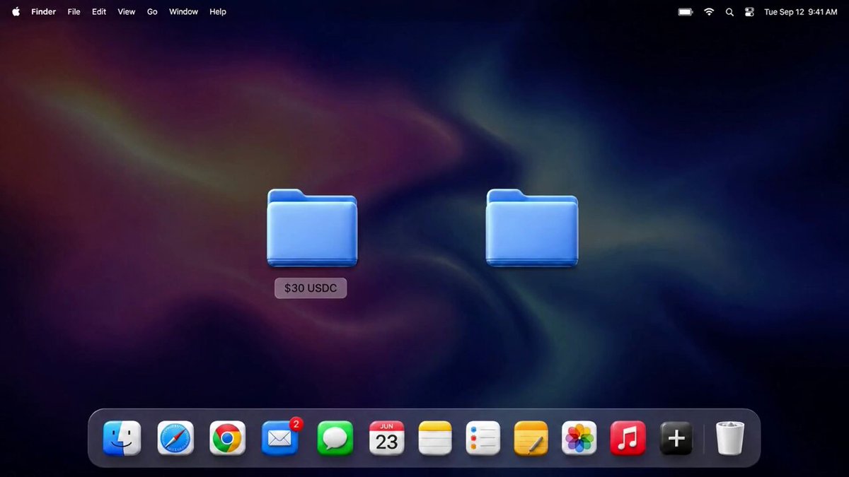The image shows two blue folders side by side with the words "You found the opportunity" written above them. The folders are open, displaying their contents. The background of the image is dark purple, creating a contrast with the blue folders. There is also text in the image that reads "Focus on what is in the image and how it relates to the post."