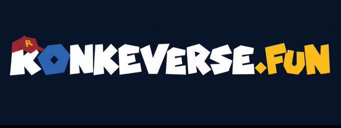 A logo for 'KONKEVERSE.FUN' displayed in colorful bold letters against a dark navy background.