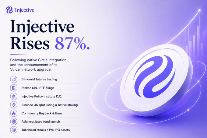 The image shows a coin called $INJ that has been listed at the top of the cryptocurrency index. The coin's position indicates that it has outperformed many other coins, making it one of the best performers in the index. This suggests that investing in $INJ could be a good strategy for those looking to gain from the growth and success of cryptocurrencies like Bitcoin.