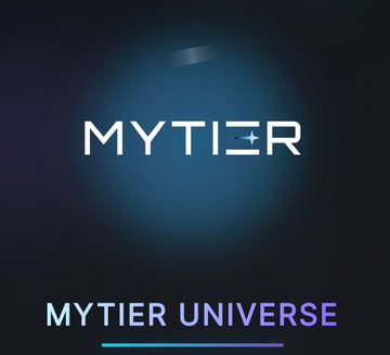 A dark blue graphic displays the text "MYTIER" in large white letters with "MYTIER UNIVERSE" underneath in a gradient font.