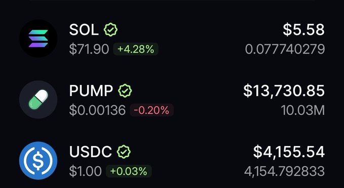 !"SOL, Pump, Usdc", "PUMP", "$0.001136", and "@pumpfun" are presented at the top of the image. They all have a different color - white for @pumpfun, green for Sol, and red for Pump. The focus is on the white $0.1136 figure that appears in the middle of the image. In the bottom right corner, there's an "A" symbol. There are no other objects or text present in the image.