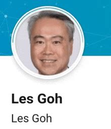 A profile card displays a photo of a smiling man with the name "Les Goh" underneath.
