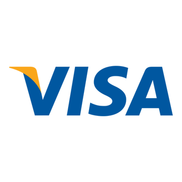 The image shows the Visa logo, featuring the brand name "VISA" in bold blue letters with a distinctive yellow/orange accent mark. The logo accompanies news about Visa's findings on how consumer safeguards could significantly increase stablecoin adoption in the U.S., with interest rising from 36% to 56% when protections are included.