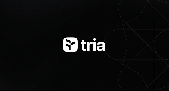 The image features a logo for a company named "Tria" written in white letters against a black background. The text "Good Night With Tria" is also present, which could be related to the company's name or an advertisement. The overall design of the logo and its placement on the image suggest that it might be used as part of a promotional campaign for the company.