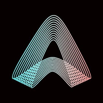 A stylized neon "A" logo outlined in cyan and pink gradient lines on a black background, representing Aftermath Finance, the brand launching Perps v2 derivatives with 15 perpetual futures markets on the Sui Network.