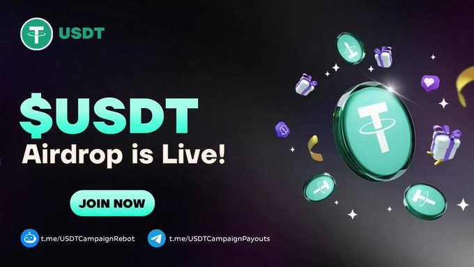 The image features a poster for a cryptocurrency called "SuperDefi X" that uses a green color scheme, with a large white circle containing a green coin at its center. The poster also includes text promoting an airdrop service, stating that users can join now and receive a reward of 10 USDT or 15 USDT depending on their actions. The post encourages people to follow the link provided in the image for more information about joining the cryptocurrency exchange.