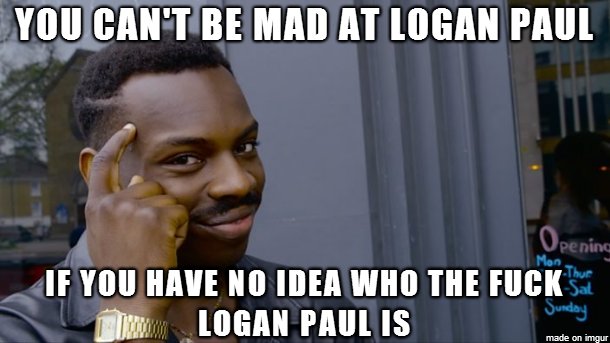 The image features a man with a beard wearing a watch, who has his hand up to his head as if he's thinking or pondering something. The caption of the image reads "You can't be mad at Logan Paul", which seems to be a reference to a popular meme about the famous actor. The image also includes text that says "boring AI agents that rely on off-chain data centers while I vibe on my phone with @me 𝗕𝗔𝗖𝗞𝗧𝗜𝗖𝗞" and "@me 𝗕𝗔𝗖𝗞𝗧𝗜𝗖𝗞 watching the network naturally connect and verify every follow. tap in for the meme energy that spreads to the X payments layer".