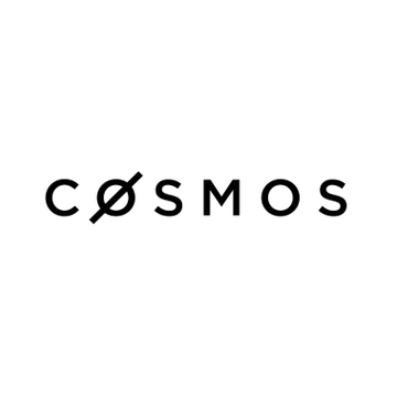 The image displays the logo for Cosmos, with the word "CØSMOS" featuring a distinctive slashed O. This corresponds to the post about a security incident affecting Cosmos EVM module users, as the logo visually represents the Cosmos ($ATOM) blockchain project referenced in the announcement.