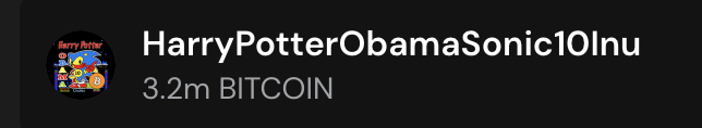The image features a gray background with white text that reads "Harry Potter Obama Sonic 10Inu 3.2m $BITCOIN tickets now." The text is written in a blocky font, which makes it stand out against the gray background. The text also includes an image of Harry Potter and the Sorcerer's Stone, which adds to the overall theme of the post.