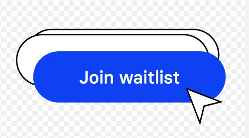A blue "Join waitlist" button with a cursor hovering over it, illustrating the call-to-action for users to join one of the early waitlist spots mentioned in the post. The graphic reinforces the urgency for joining protocols like KOR Protocol or Sats Terminal that are discussed in the accompanying text.