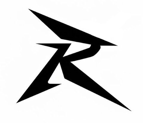 The black stylized 'R' logo of the esports organization Rogue, featuring sharp angular lightning-bolt-like points.