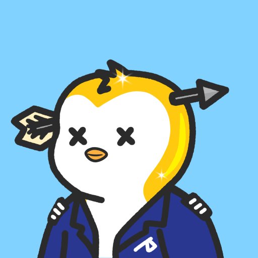 A cartoon illustration of a yellow chick-like character with X eyes being shot by an arrow, wearing a blue jacket with an arrow through its head.