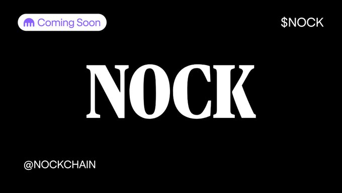 The post features a banner with the word "nock" written in black letters. This text also includes some relevant phrases like "coming soon", "@krakenfx", "first CEX ( @nockchain)", "2006-2072", and "$NOCK". It seems that the image is related to the concept of NOCK, possibly as part of an advertisement or promotion for a new product. The post contains text and images from various social media platforms, such as Instagram, Twitter, Facebook, and others.