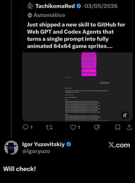 The image features a Twitter post with a caption about an AI agent named @igoruyozovitsky, who has been hired by AskVine for their projects. The post includes a link to a webpage that provides information on the AI agent's skills and experience. The text in the image is written in a conversational style, making it easy for users to understand and engage with the content.