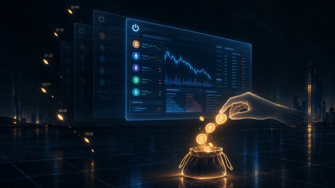 A holographic hand drops glowing Bitcoin coins into a pot of gold against a backdrop of financial charts and cryptocurrency data, symbolizing the digital asset exchange industry. The image visually echoes the post's theme of CoinEx shutting down after years of operation, illustrating the metaphorical pouring of crypto value into a venture that ultimately couldn't sustain itself amid mounting security, compliance, and liquidity challenges.