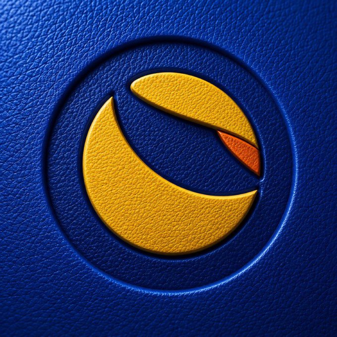 The image features a blue leather cover with an orange logo that resembles a crescent moon, positioned centrally within the frame. Below the moon logo, there's text that reads "LUNC TO $110". The combination of the blue leather cover and the orange crescent moon logo creates a visually appealing contrast against each other.

The image also contains some text elements in the top right corner: "EUROPEAN VEGETABLES" and "EUROPEAN VEGETABLES". These words provide additional context to the overall theme of the image, which is likely related to the leather cover or a product associated with it.