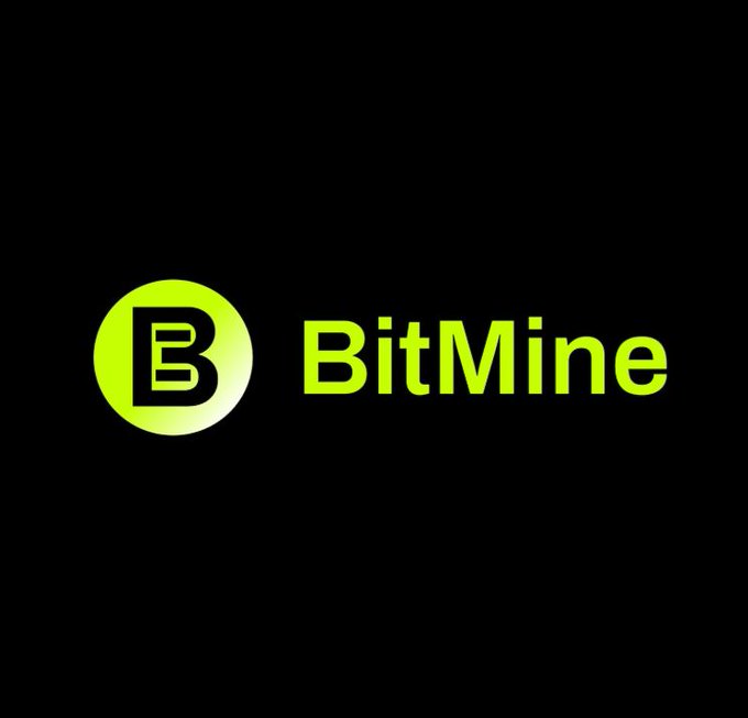 A logo on a black background showing a green circular icon with the letter 'B' next to the text 'BitMine'.