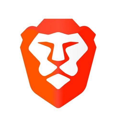 An orange shield-shaped logo featuring the stylized white face of a lion.