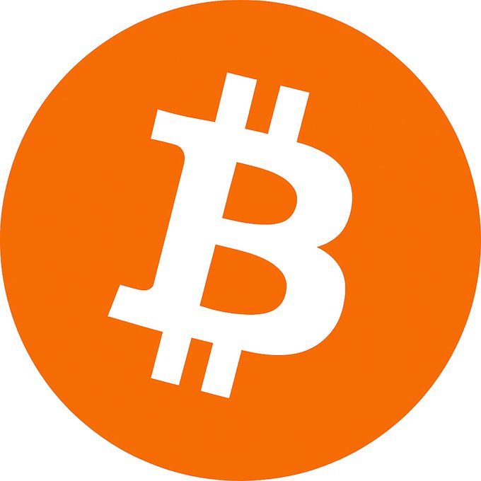 A bright orange circular Bitcoin logo featuring the iconic white "₿" symbol, paired with an announcement that Advanced Bitcoin Center (aBTC) has expanded Bitcoin (BTC) to ARC, BSC, and Robinhood Chains and is now live for swap on Uniswap.