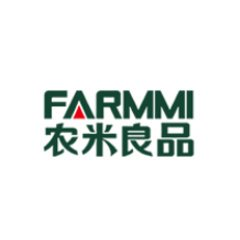 The image displays the logo for "FARMMI" (农米良品), featuring the company name in dark green English text with a red triangle accent on the letter "A," positioned over its Chinese characters. This relates to the post about a Chinese microcap stock, where "Farmmi" (Nongmi Liangpin) appears to be the company being referenced in a discussion about Chinese penny stocks on Nasdaq.