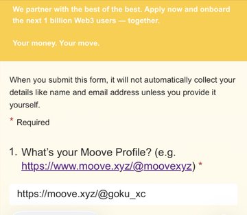A letter containing information about a new website called "Moove Create a Moove Profile" was sent by the person's email address. The website offers an opportunity for users to create their profiles, which can lead to them becoming Ambassadors for the site in exchange for making some money through advertising or other forms of sponsorship. The post also mentions the need to fill out this form correctly and provide information about the user's profile, which includes details such as name and email address.